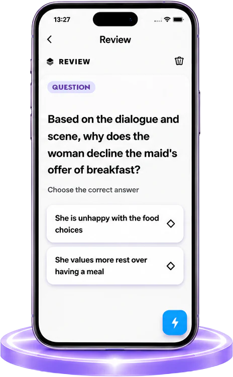 Learn word by word, sentence by sentence. app screen